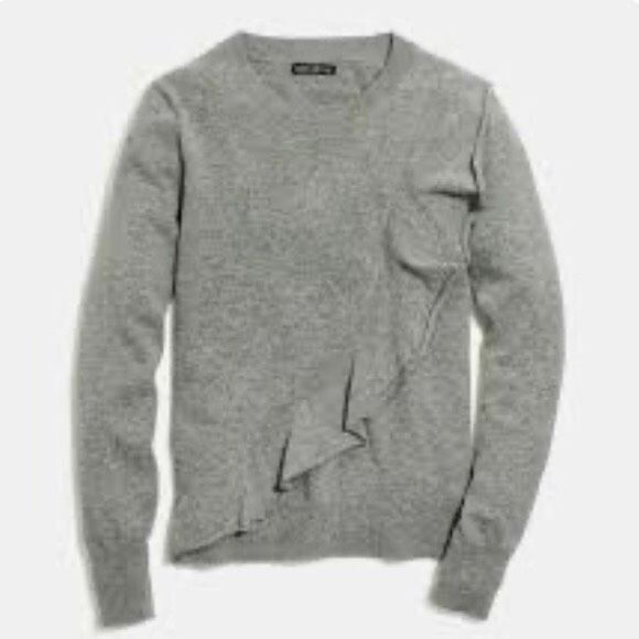 J. Crew ruffle front crew neck sweater M - Picture 1 of 7